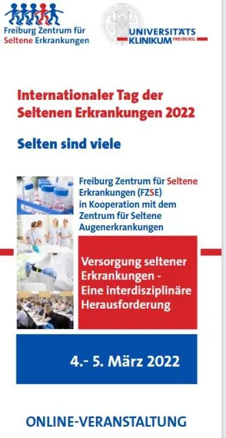 Flyer Fachtagung Tag des Seltenen Erkrankungen, FZSE Freiburg